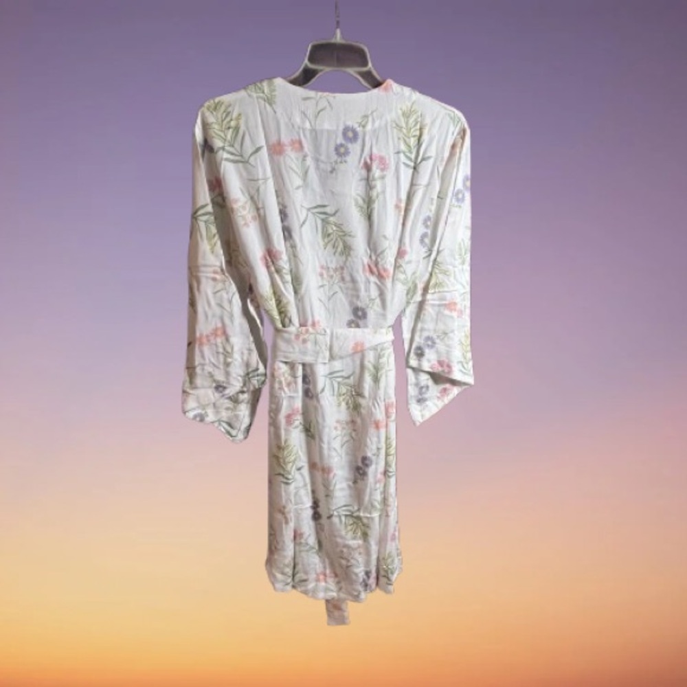 Floral Print Women's Robe - Picture 5 of 9